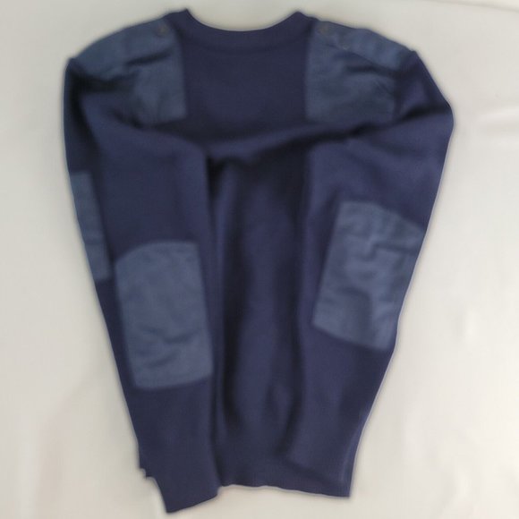 Wool sweater pullover jumper Eppaulets pilot patrol Military Commando Size 16 - Picture 8 of 12